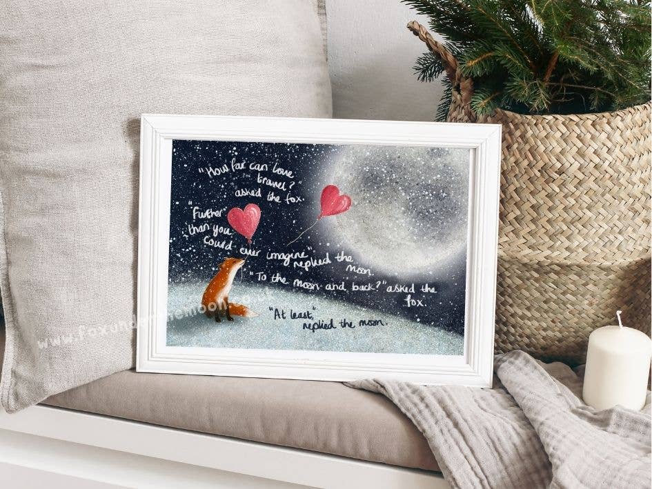 A4 Art Print ~ To The Moon & Back