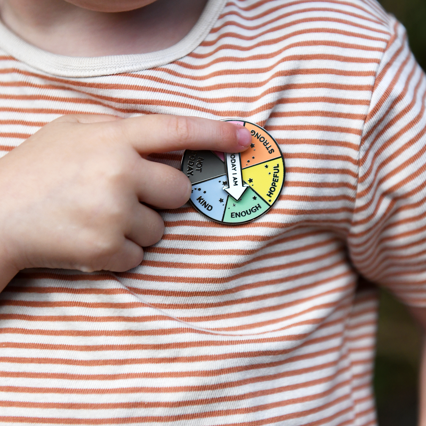 Spinning 'Today I Am' Enamel Pin Badge