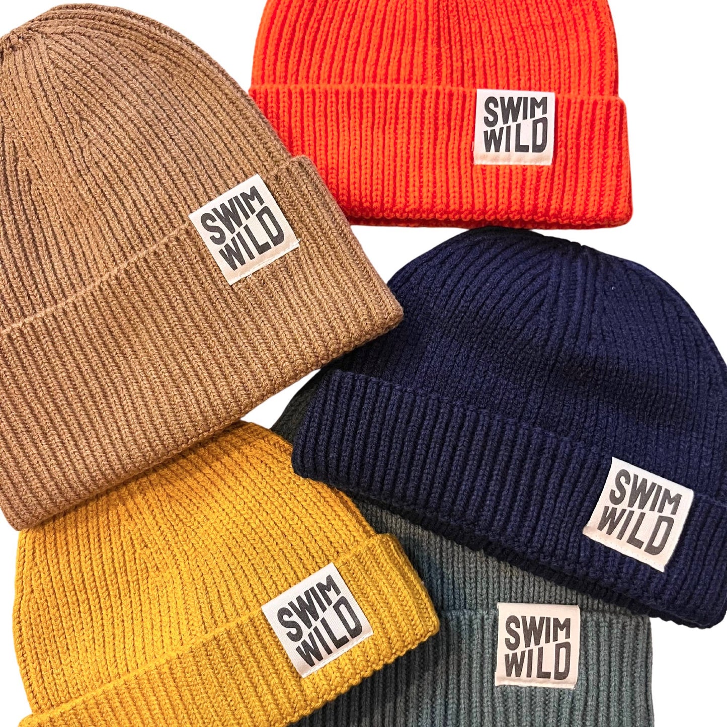 Fishermans Knit Hat - Mustard or Navy