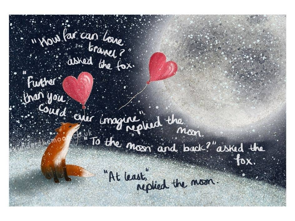 A4 Art Print ~ To The Moon & Back