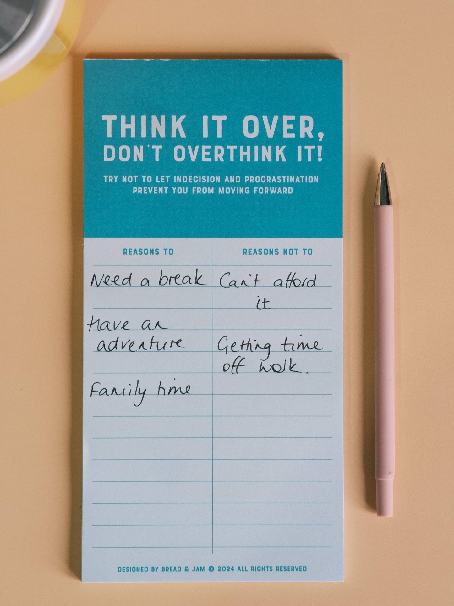 Think It Over Notepad