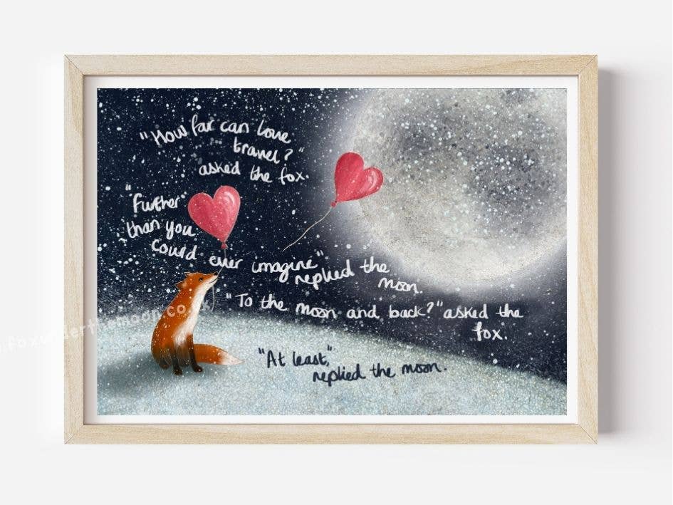 A4 Art Print ~ To The Moon & Back