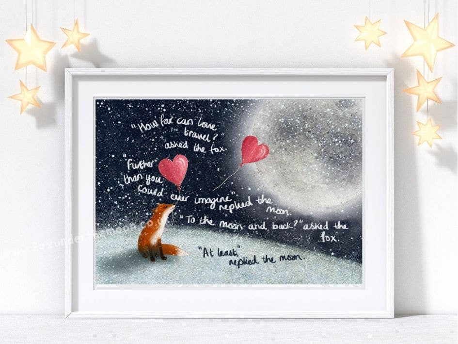 A4 Art Print ~ To The Moon & Back