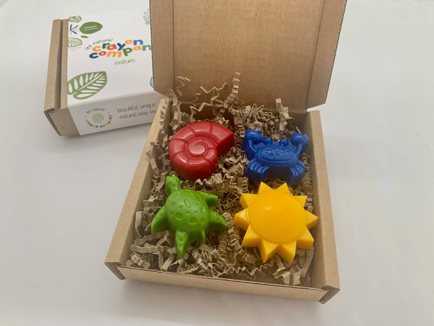 Set of 4 Beach Shaped Crayons – Handmade, Vegan Friendly & Eco-Conscious