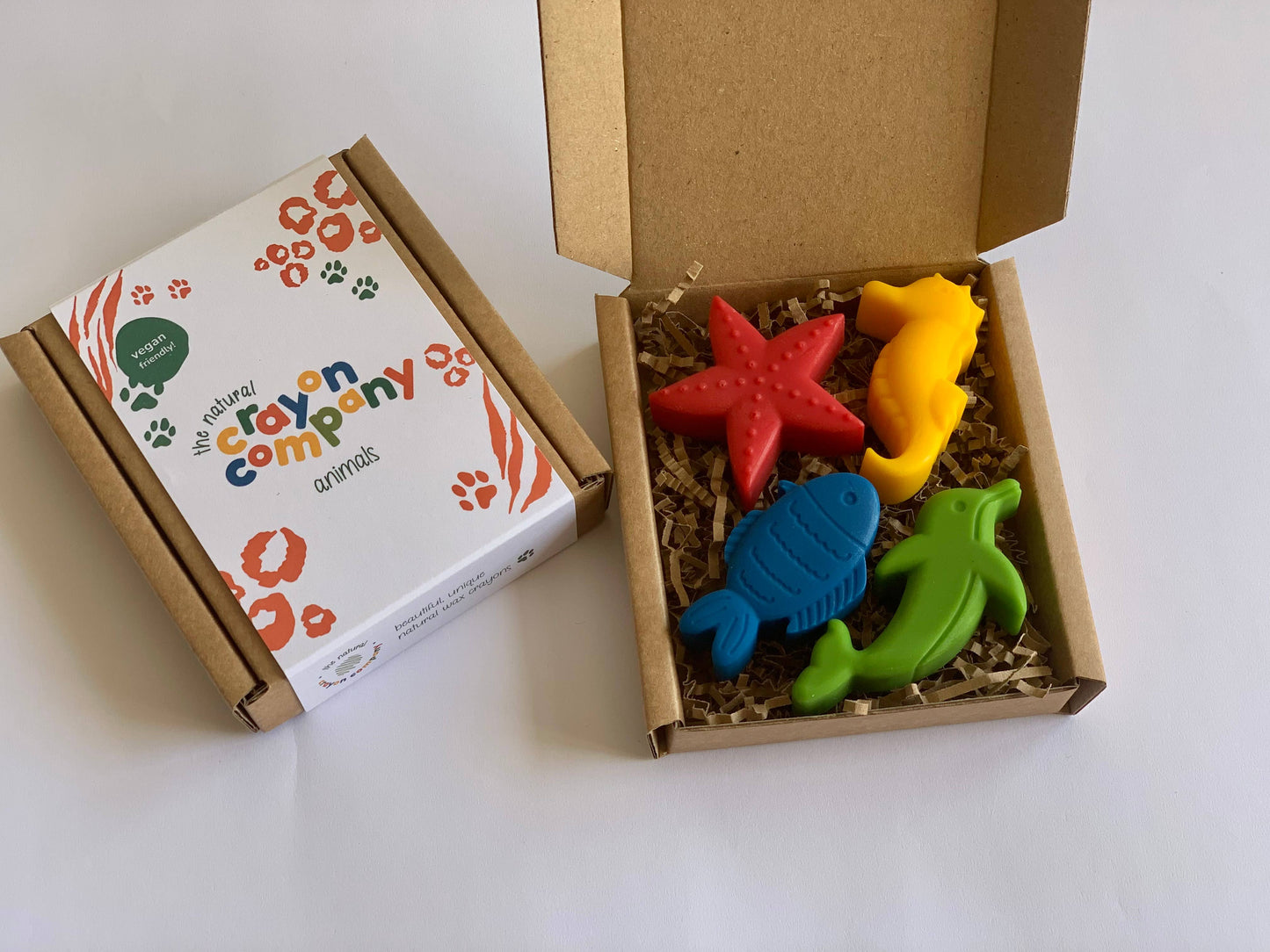 Set of 4 Ocean Shaped Crayons – Handmade, Vegan Friendly & Eco-Conscious