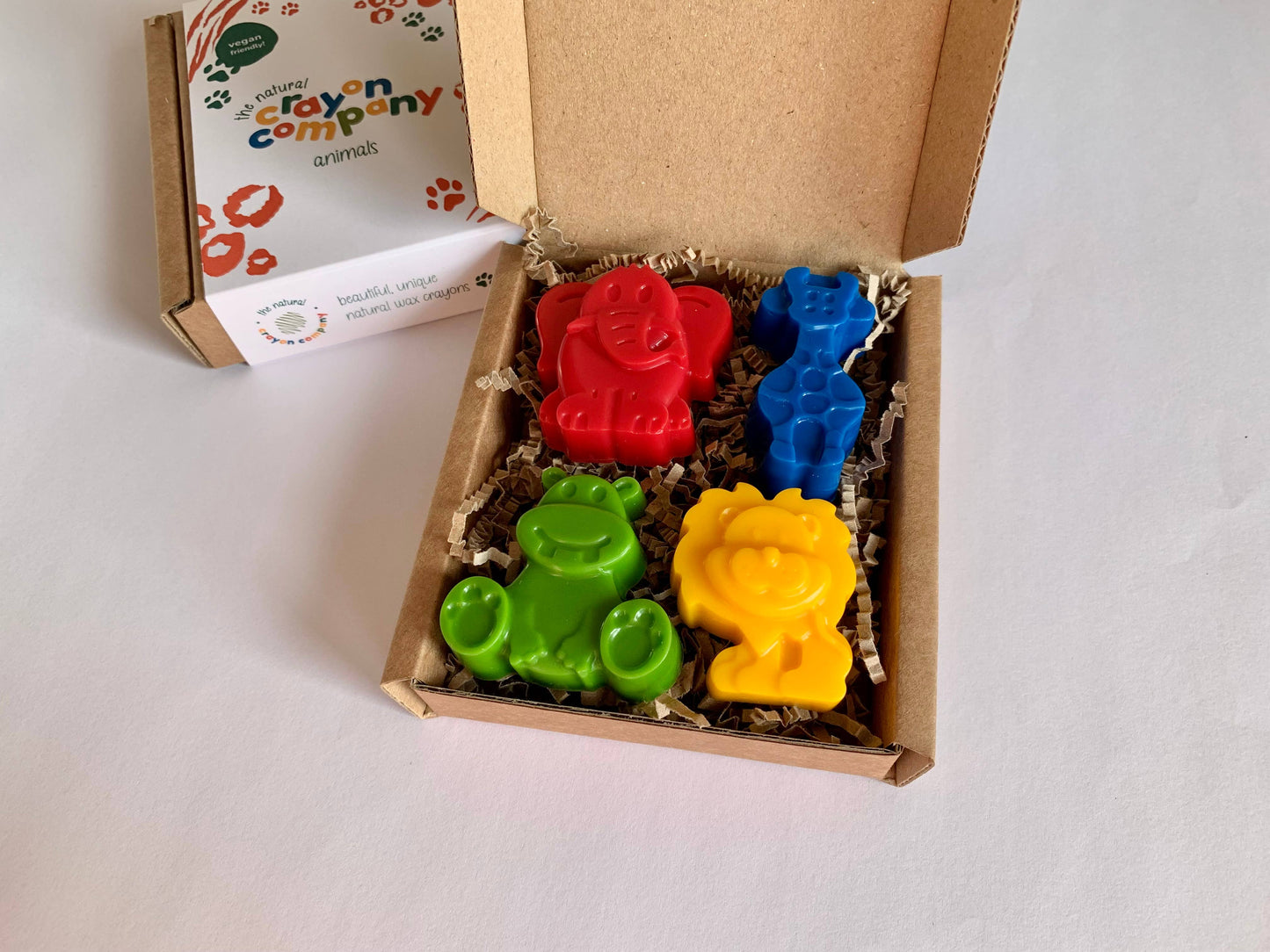 Set of 4 Safari Shaped Crayons – Handmade, Vegan Friendly & Eco-Conscious