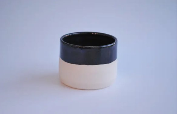 Scandinavian-inspired handmade flat white / double espresso cup