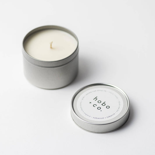 NEW! Oakwood + Tobacco Travel Tin Soy Candle - the man candle!