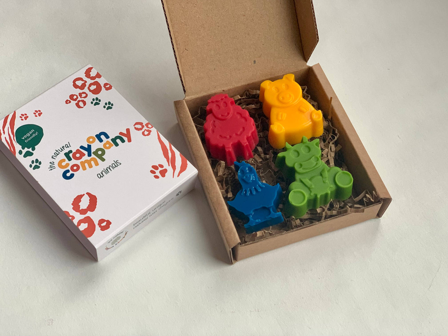 Set of 4 Farmyard Shaped Crayons – Handmade, Vegan Friendly & Eco-Conscious