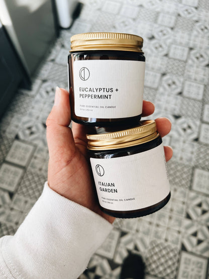 Eucalyptus + Peppermint candle - small jar