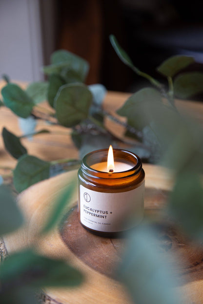 Eucalyptus + Peppermint candle - small jar