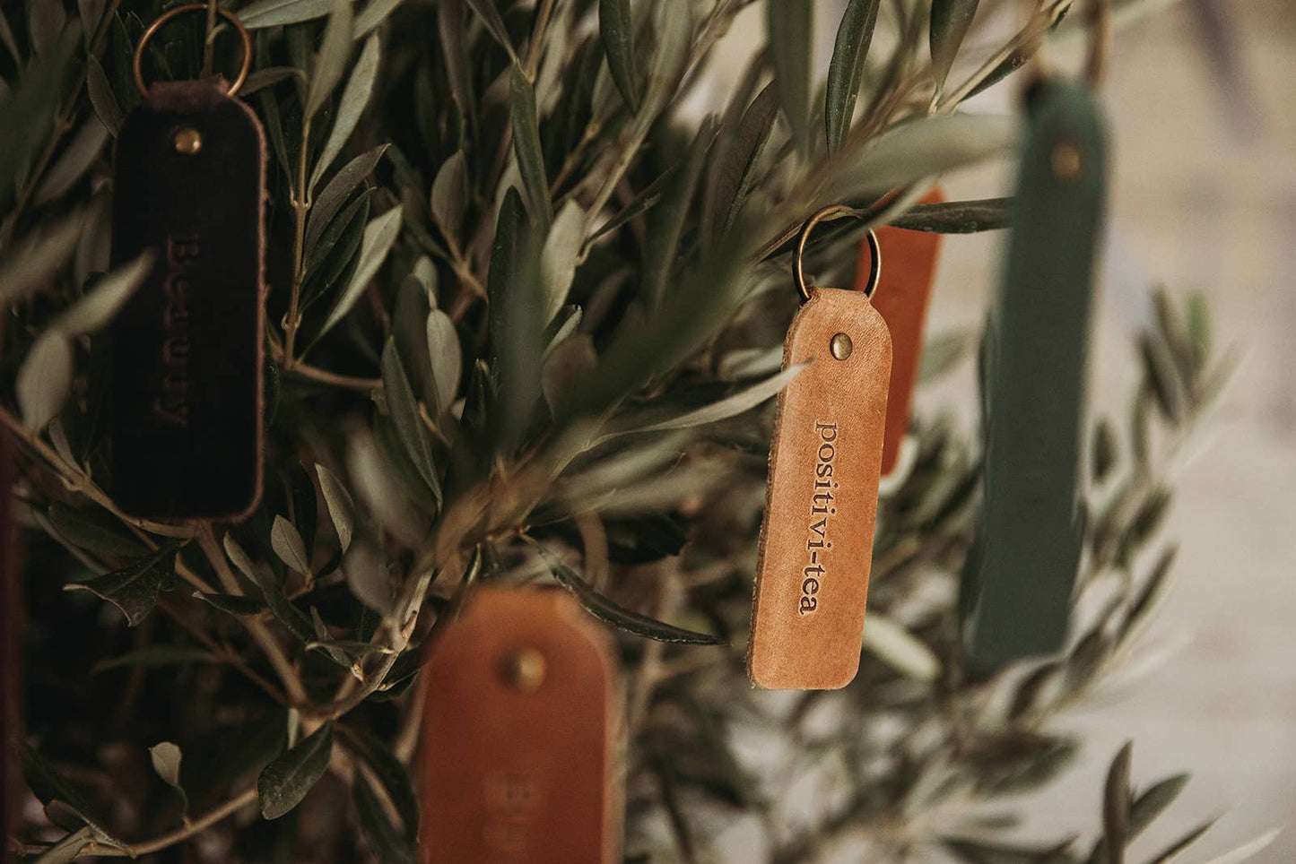 Leather Encouragement Keyrings