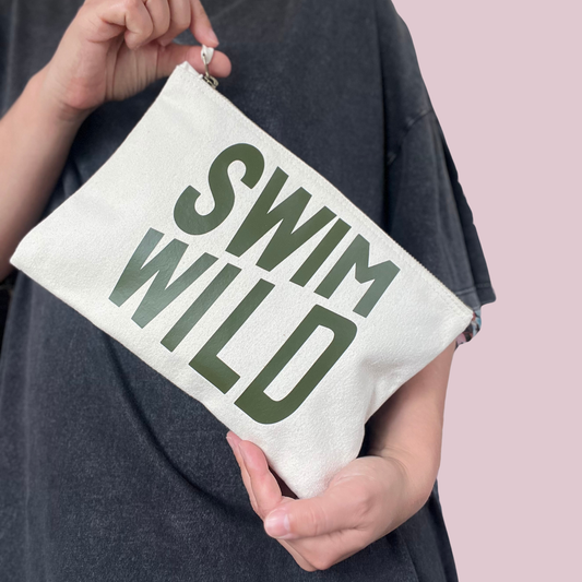 Natural  \ Khaki Swim Wild Zip bag