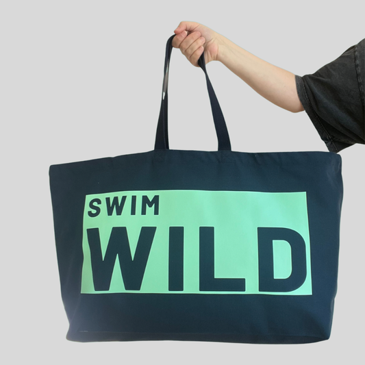 Jumbo Swim Wild Bag  - Navy/Mint