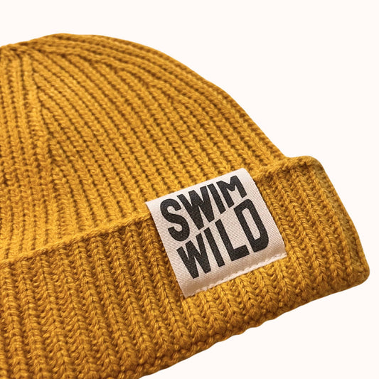 Fishermans Knit Hat - Mustard or Navy