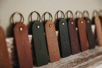 Leather Encouragement Keyrings