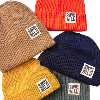 Fishermans Knit Hat - Mustard or Navy