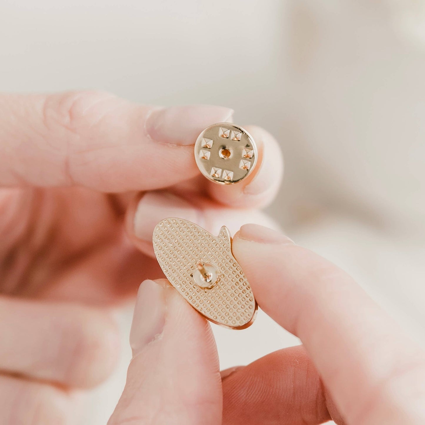 Gold Smiley Face Enamel Pin