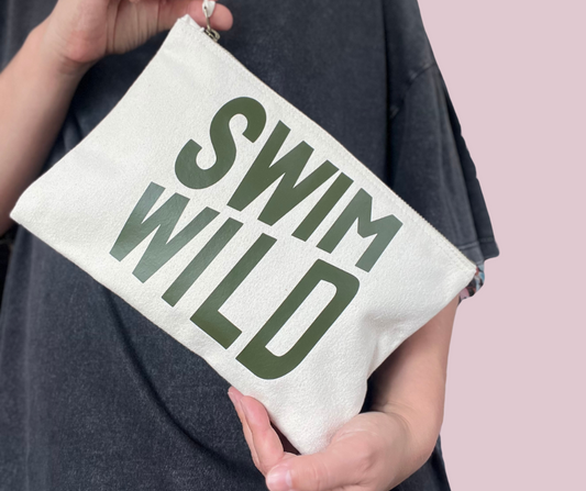 Natural  \ Khaki Swim Wild Zip bag
